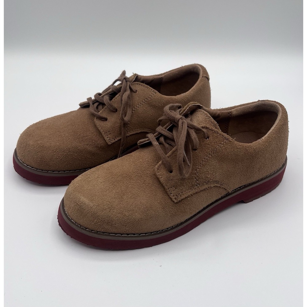 Sperry Top-Sider Tevin Boys Brown Suede Oxfords Youth Size 2 6353684 Preppy